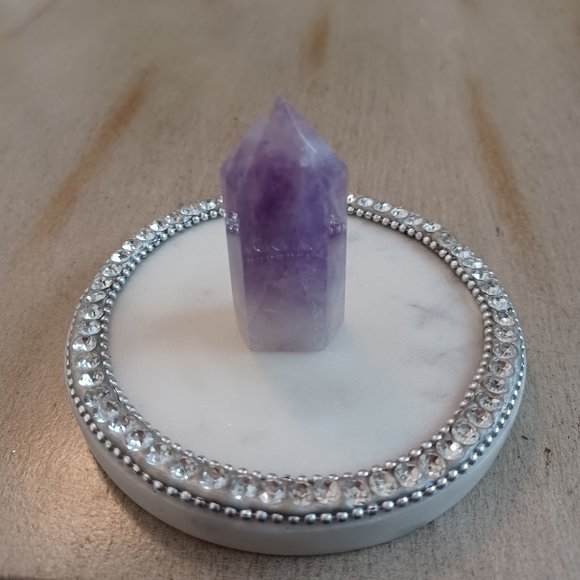 Purple Fluorite Crystal Point Tower - Picture 6 of 12